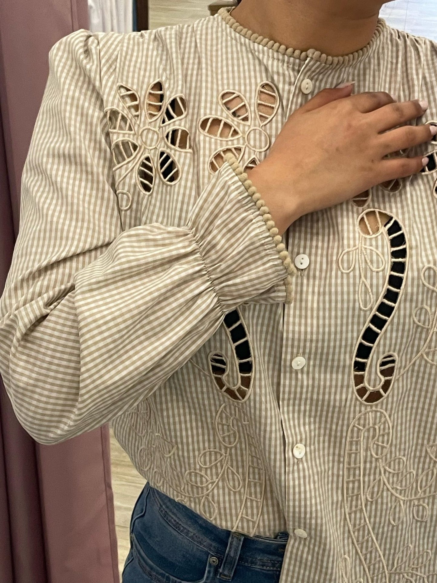 CAMISA BORDADA VICHY