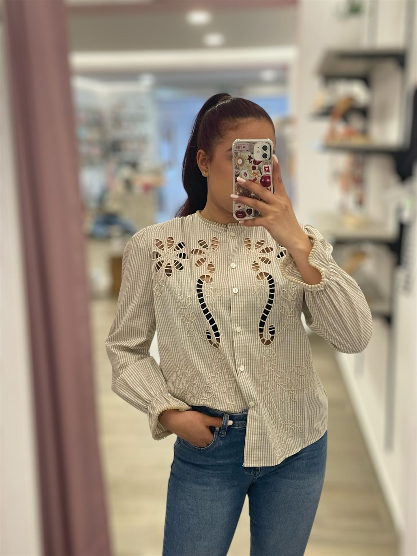 CAMISA BORDADA VICHY