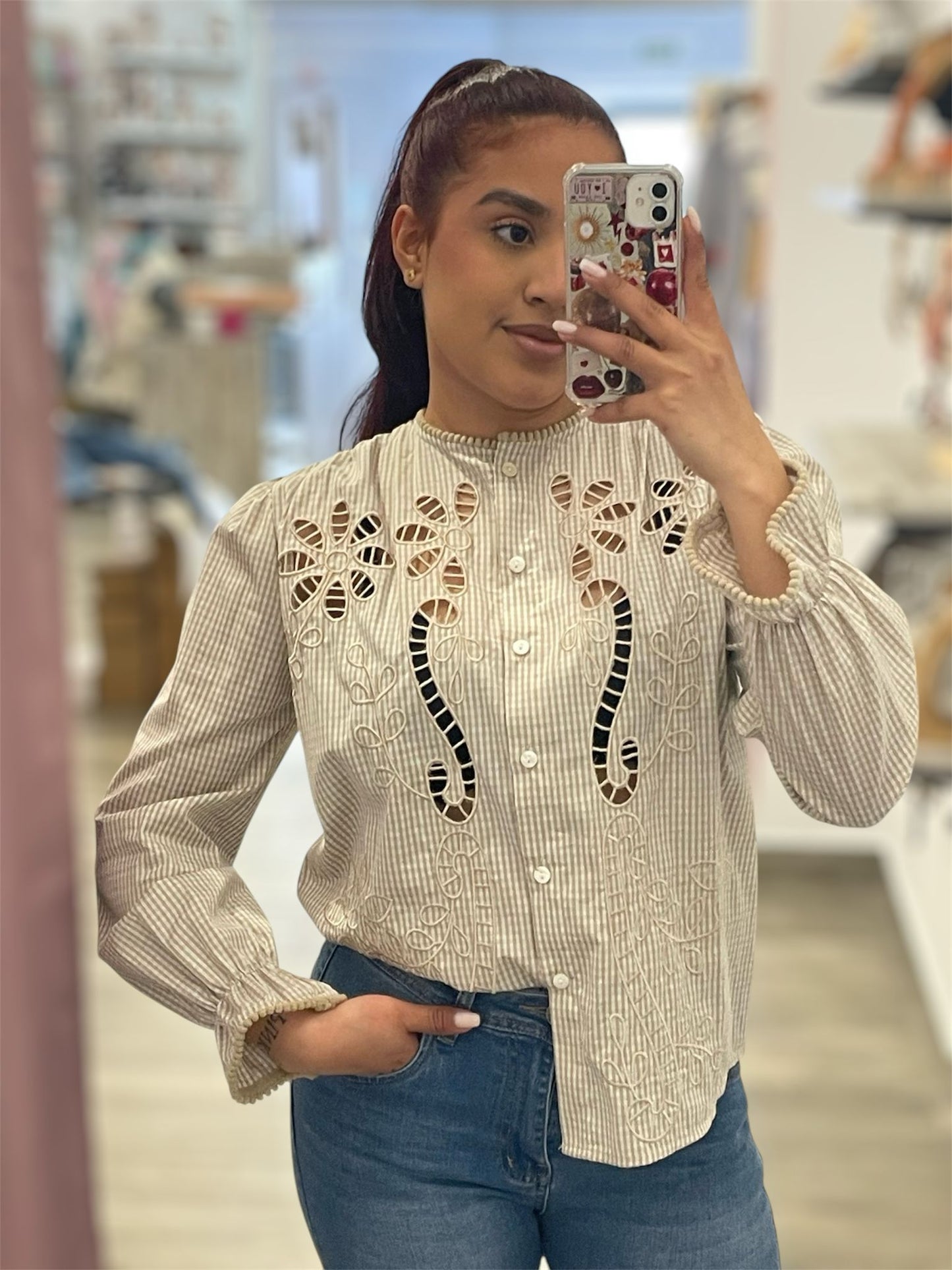 CAMISA BORDADA VICHY