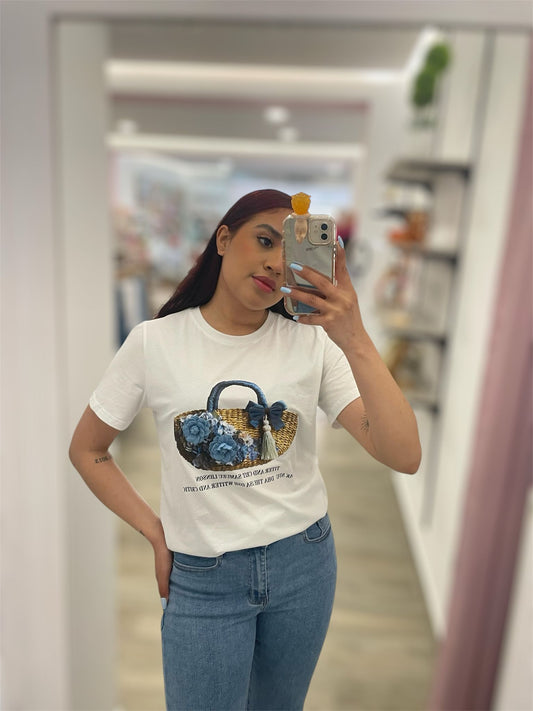 CAMISETA FLOR